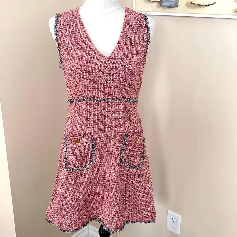 Red tweed Simplee dress
